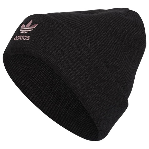 Adidas Originals Trefoil Beanie Knit Hat Black Gold - Picture 6 of 9